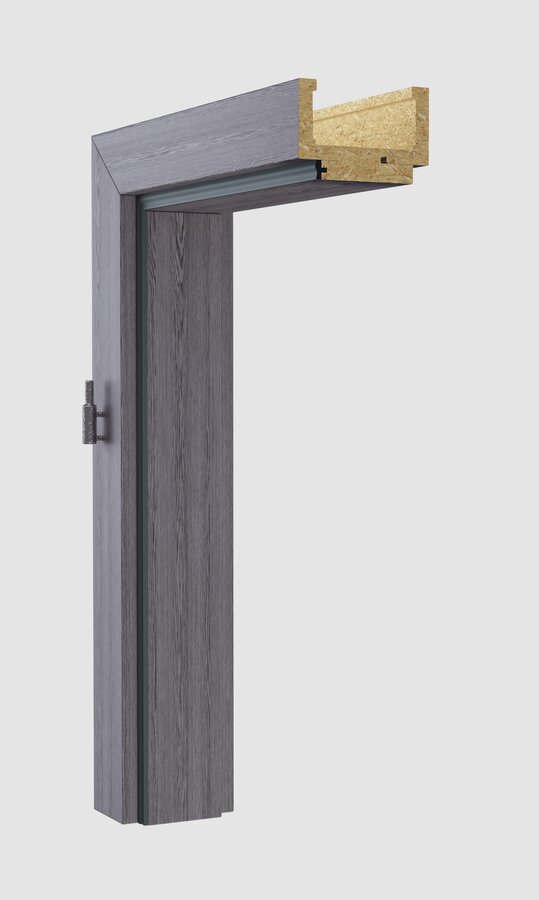 Obložková zárubeň, dekor dub dark grey, provedení 80 levé, tl. zdi 150 mm