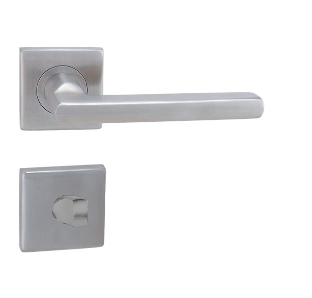 Klika rozetová DANIELA, broušená nerez, WC zámek