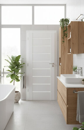 Dveře do koupelny | dveře Viva 70 | folie bílá