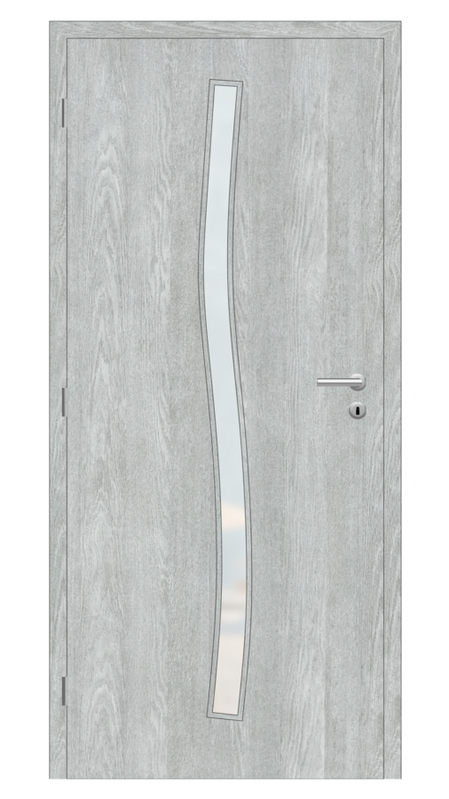 Dveře SMART 1, dekor earl grey, provedení 80 levé, sklo satinato