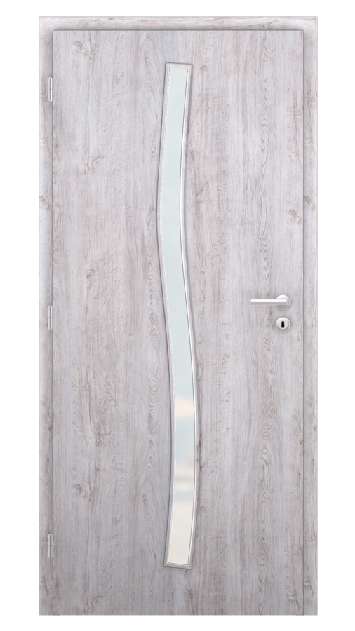 Dveře SMART 1, dekor dub western, provedení 80 levé, sklo satinato