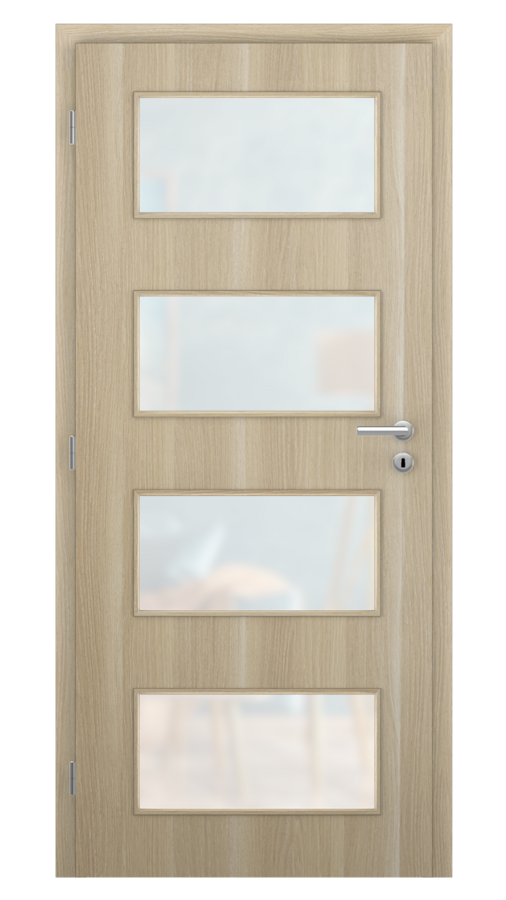Dveře SMART 17, dekor stockholm, provedení 80 levé, sklo satinato