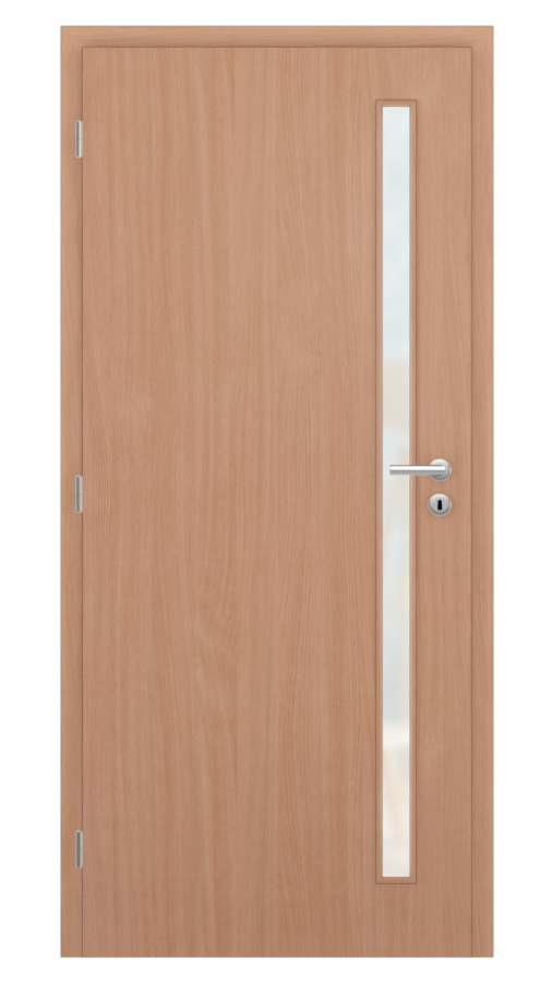 Dveře SMART 20, dekor buk, provedení 80 levé, sklo satinato