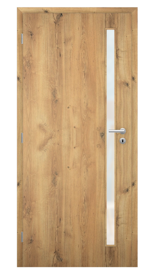 Dveře SMART 20, dekor dub forest, provedení 80 levé, sklo satinato