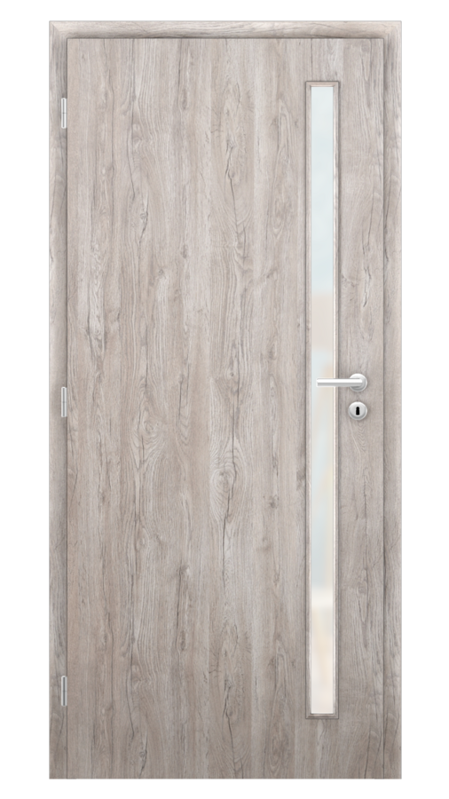 Dveře SMART 20, dekor dub alpský, provedení 80 levé, sklo satinato