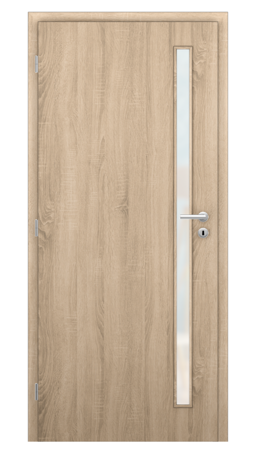Dveře SMART 20, dekor sonoma, provedení 80 levé, sklo satinato