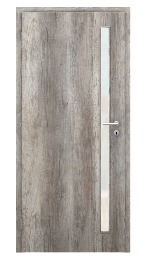 Dveře SMART 20, dekor dub canyon, provedení 80 levé, sklo satinato