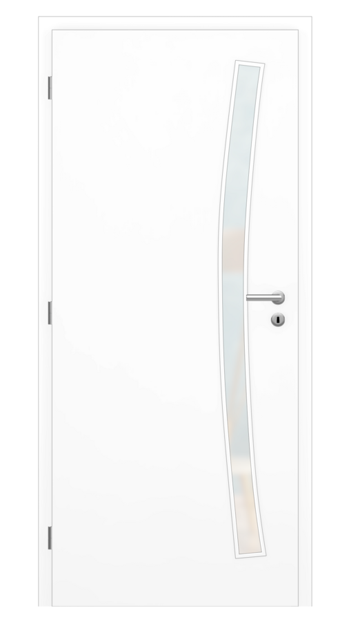 Dveře SMART 21, dekor bílá, provedení 80 levé, sklo satinato