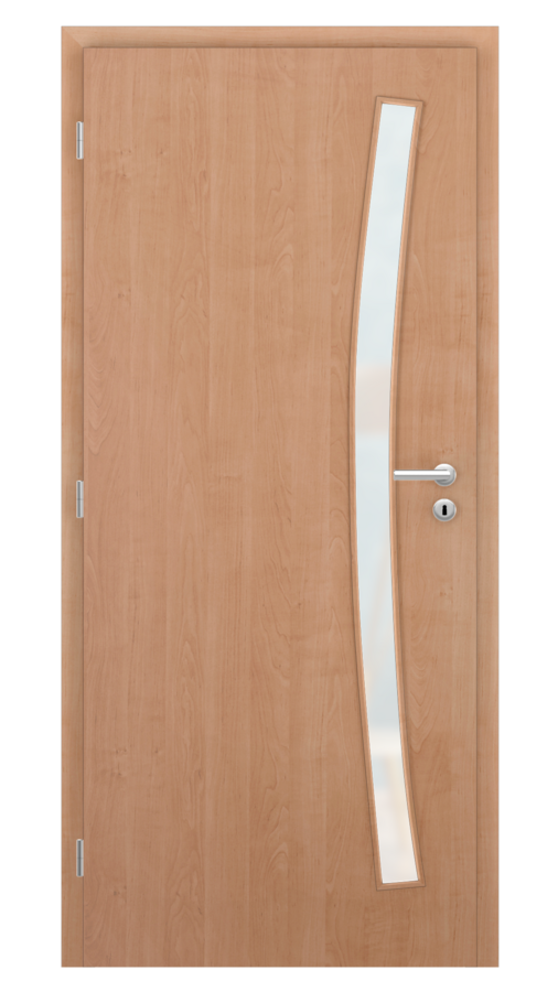 Dveře SMART 21, dekor olše, provedení 80 levé, sklo satinato