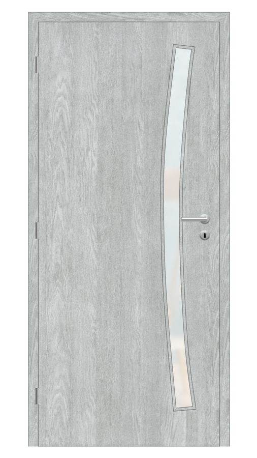 Dveře SMART 21, dekor earl grey, provedení 80 levé, sklo satinato