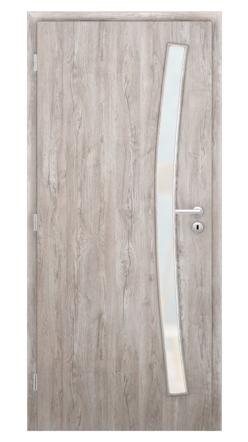 Dveře SMART 21, dekor dub alpský, provedení 80 levé, sklo satinato