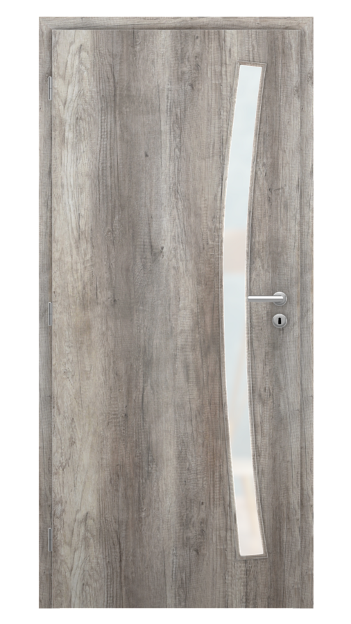 Dveře SMART 21, dekor dub canyon, provedení 80 levé, sklo satinato