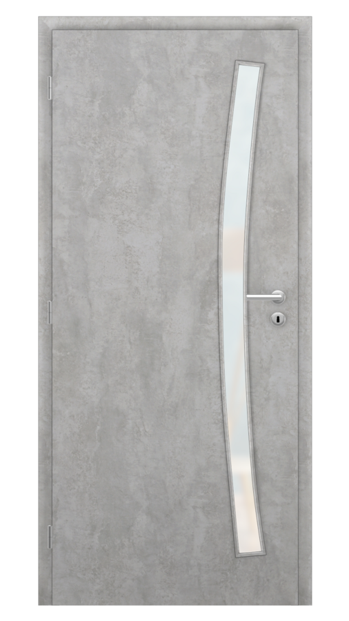 Dveře SMART 21, dekor beton, provedení 80 levé, sklo satinato