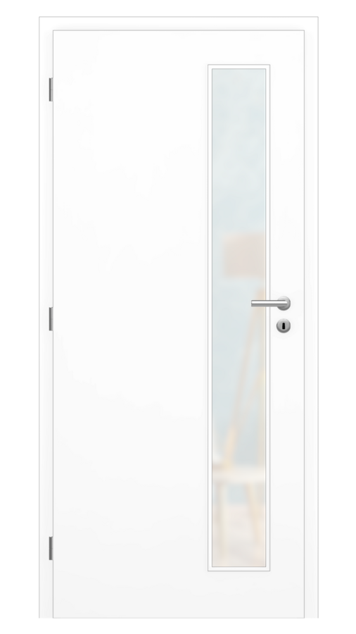 Dveře SMART 22, dekor bílá, provedení 80 levé, sklo satinato
