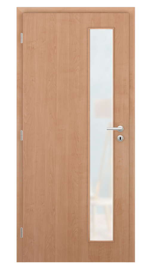 Dveře SMART 22, dekor olše, provedení 80 levé, sklo satinato