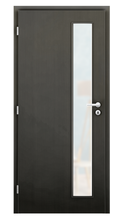 Dveře SMART 22, dekor wenge, provedení 80 levé, sklo satinato