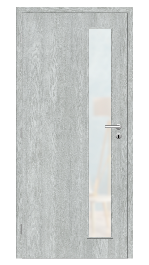 Dveře SMART 22, dekor earl grey, provedení 80 levé, sklo satinato