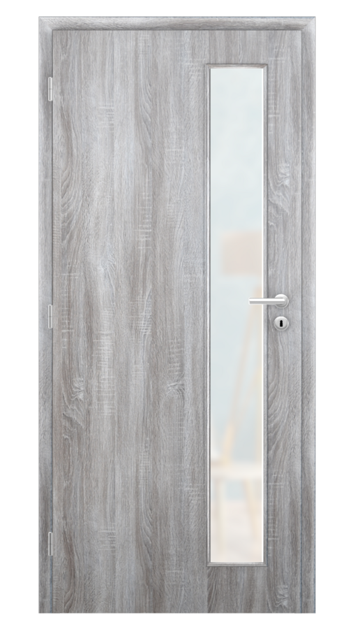 Dveře SMART 22, dekor dub archico, provedení 80 levé, sklo satinato