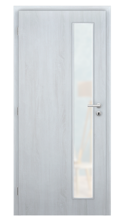 Dveře SMART 22, dekor andorra white, provedení 80 levé, sklo satinato