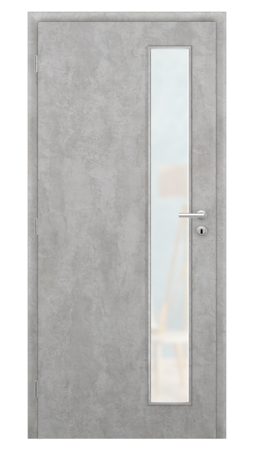 Dveře SMART 22, dekor beton, provedení 80 levé, sklo satinato