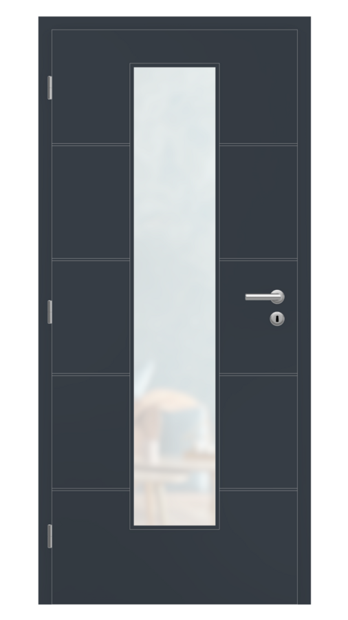 Dveře SMART 8, dekor dark snow, provedení 80 levé, sklo satinato