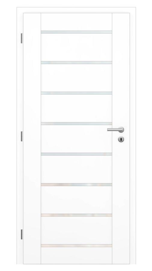 Dveře VIVA 70, dekor bílá, provedení 80 levé, sklo satinato