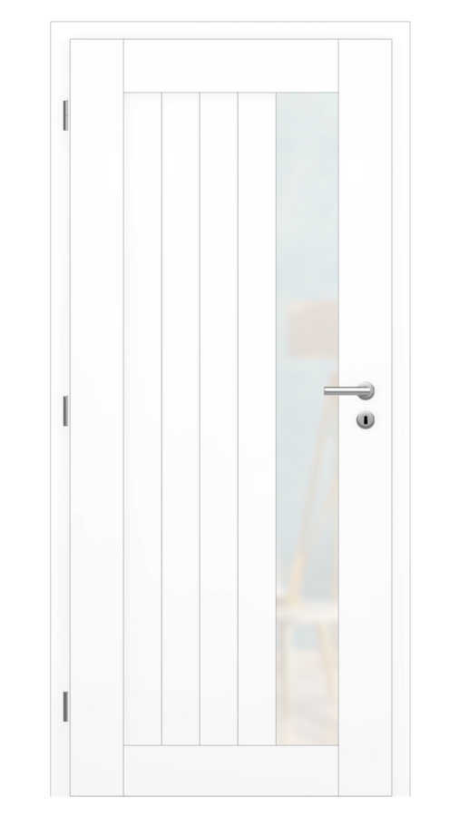 Dveře VIVA 95, dekor bílá, provedení 80 levé, sklo satinato